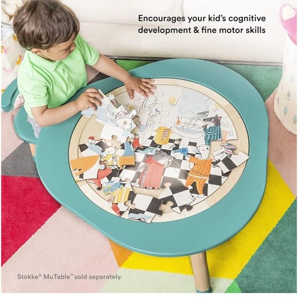 MUtable Happy Bathroom Round Wooden 28 Piece Puzzle Age 3-8 Years - Picture 2 of 7